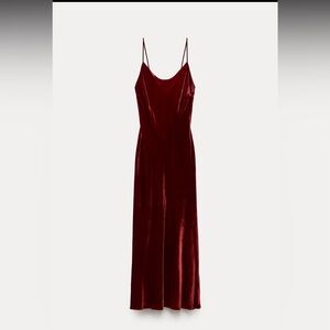 Zara velvet midi dress